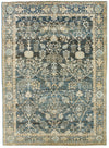 6x9 Blue and Beige Traditional Rug