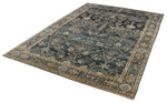 6x9 Blue and Beige Traditional Rug