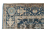 6x9 Blue and Beige Traditional Rug