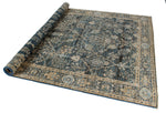 6x9 Blue and Beige Traditional Rug