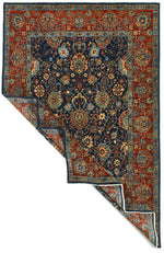 6x9 Navy and Red Anatolian Traditional Rug