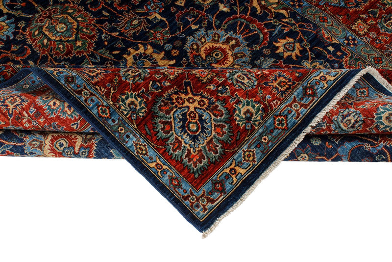 6x9 Navy and Red Anatolian Traditional Rug