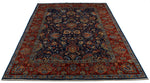 6x9 Navy and Red Anatolian Traditional Rug