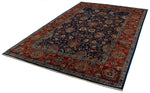 6x9 Navy and Red Anatolian Traditional Rug