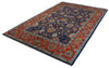 6x9 Navy and Red Anatolian Traditional Rug
