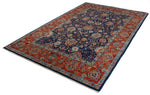 6x9 Navy and Red Anatolian Traditional Rug
