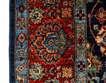 6x9 Navy and Red Anatolian Traditional Rug