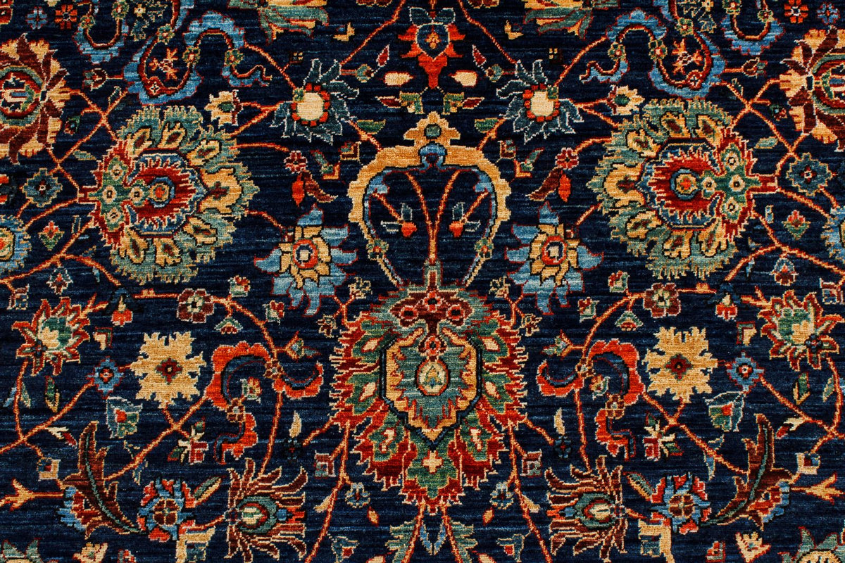 6x9 Navy and Red Anatolian Traditional Rug