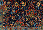 6x9 Navy and Red Anatolian Traditional Rug