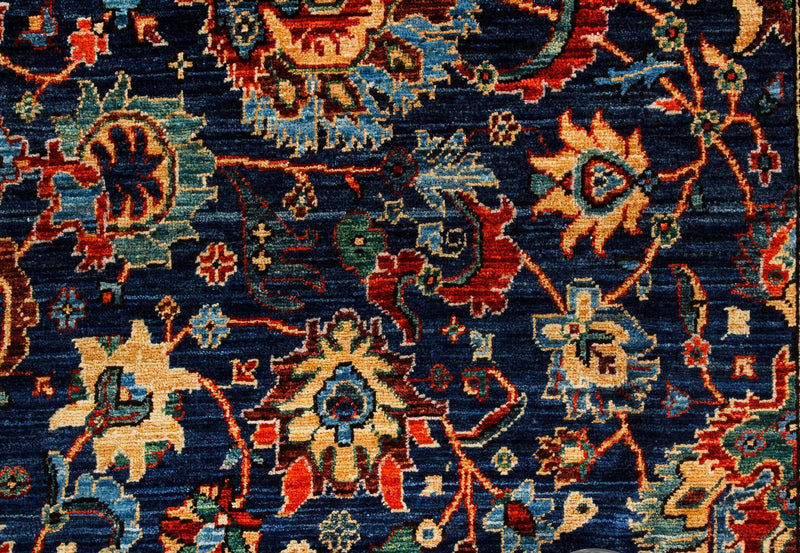 6x9 Navy and Red Anatolian Traditional Rug