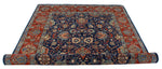 6x9 Navy and Red Anatolian Traditional Rug