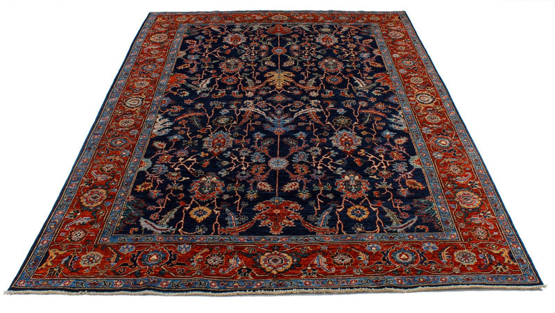 6x9 Blue and Red Anatolian Traditional Rug