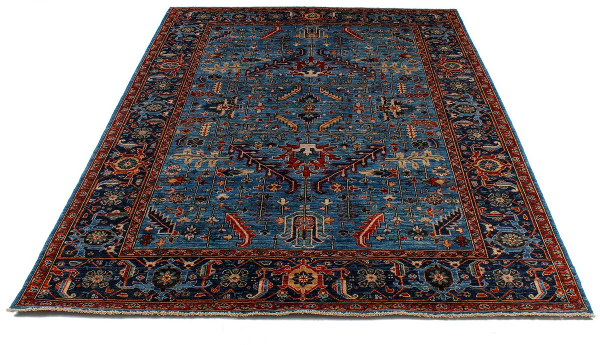 6x9 Blue and Navy Anatolian Traditional Rug