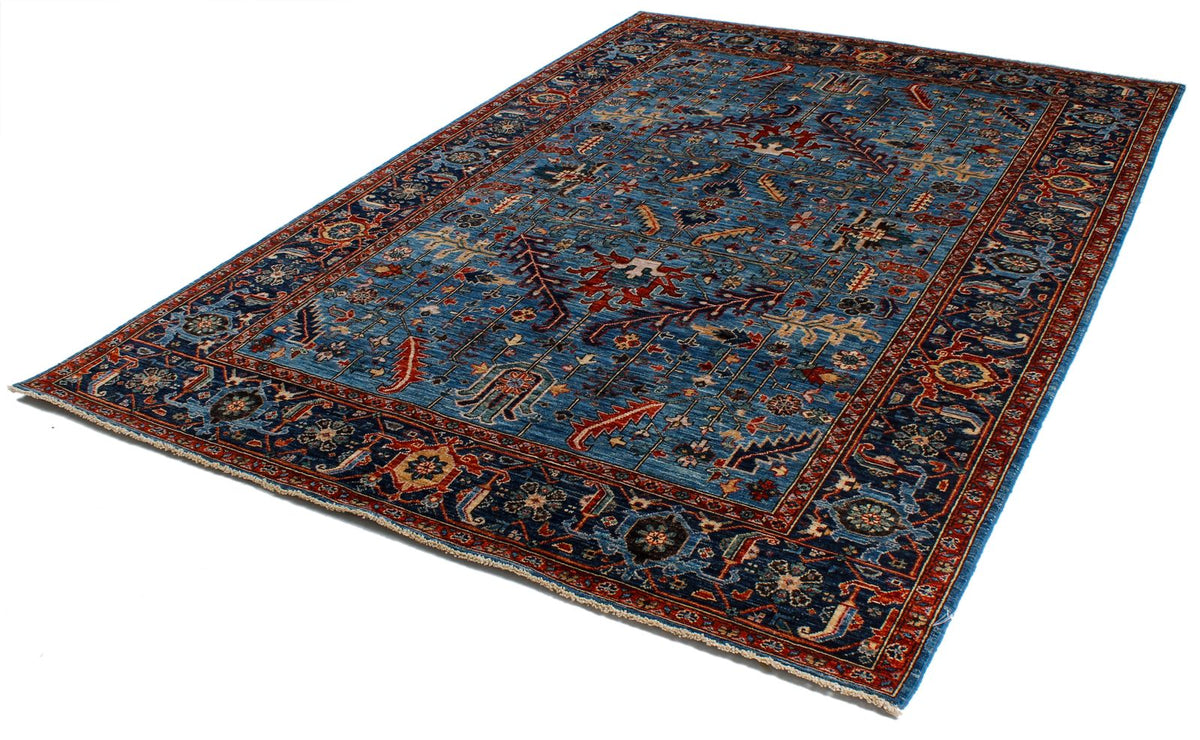 6x9 Blue and Navy Anatolian Traditional Rug