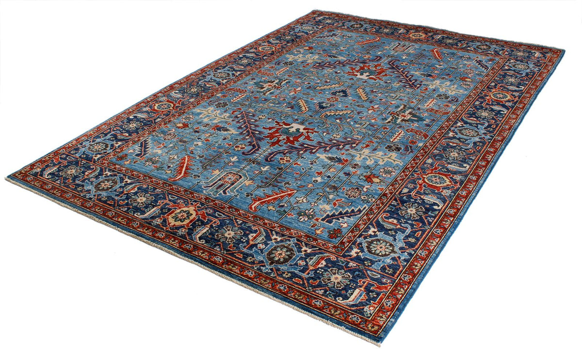 6x9 Blue and Navy Anatolian Traditional Rug
