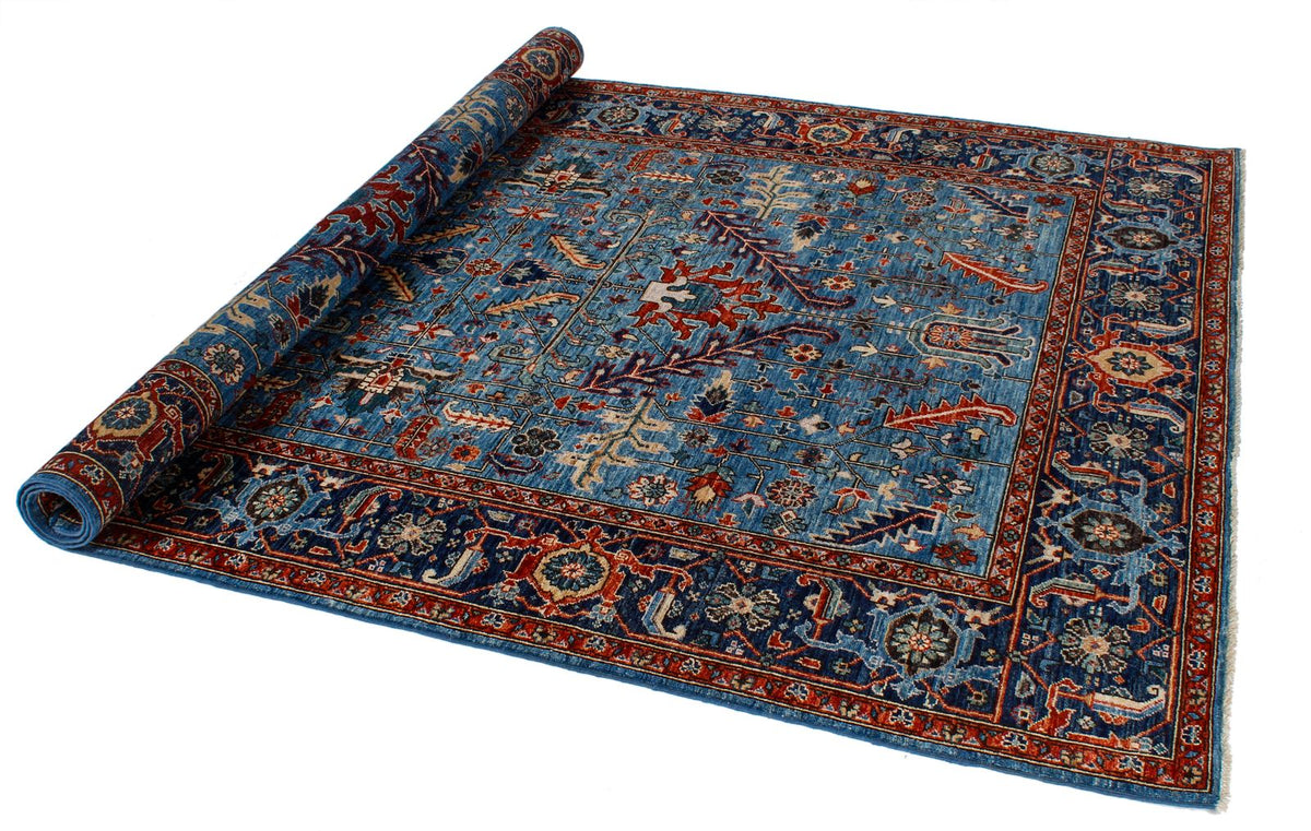 6x9 Blue and Navy Anatolian Traditional Rug