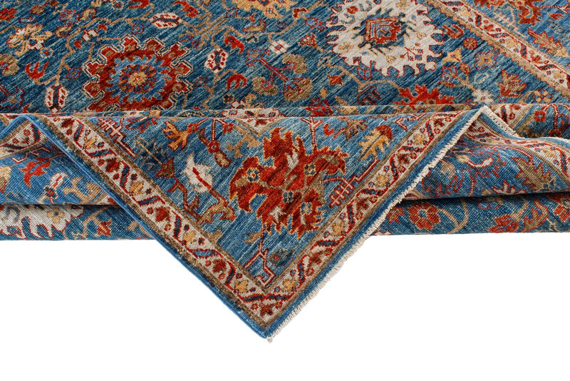 6x9 Blue and Multicolor Anatolian Traditional Rug