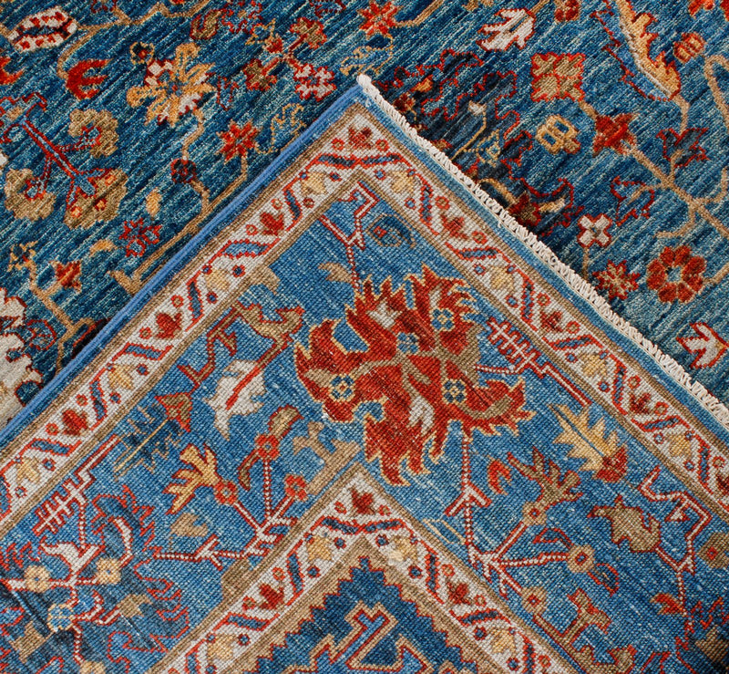 6x9 Blue and Multicolor Anatolian Traditional Rug