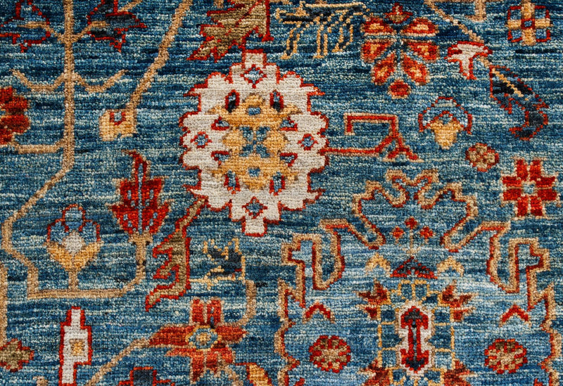 6x9 Blue and Multicolor Anatolian Traditional Rug