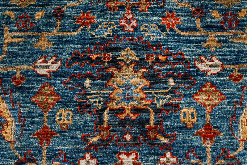 6x9 Blue and Multicolor Anatolian Traditional Rug