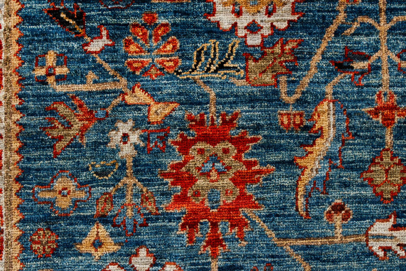 6x9 Blue and Multicolor Anatolian Traditional Rug