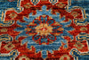 6x9 Blue and Multicolor Anatolian Traditional Rug