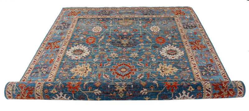 6x9 Blue and Multicolor Anatolian Traditional Rug