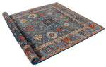 6x9 Blue and Multicolor Anatolian Traditional Rug