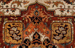 6x9 Ivory and Rust Anatolian Persian Rug