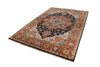 6x9 Ivory and Navy Anatolian Persian Rug