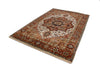 6x9 Ivory and Rust Anatolian Persian Rug