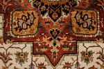 6x9 Ivory and Rust Anatolian Persian Rug