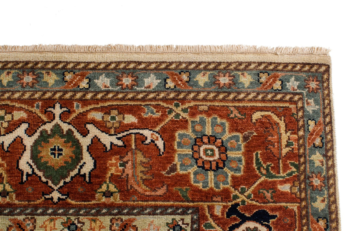 9x12 Ivory and Rust Anatolian Persian Rug