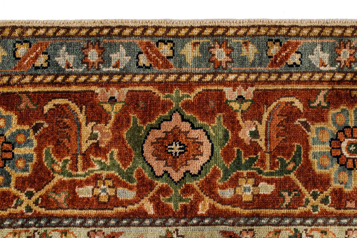 9x12 Ivory and Rust Anatolian Persian Rug