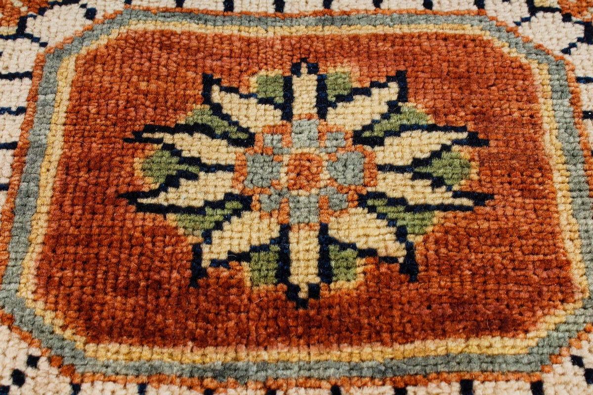 9x12 Ivory and Rust Anatolian Persian Rug