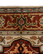 4x6 Ivory and Rust Anatolian Persian Rug