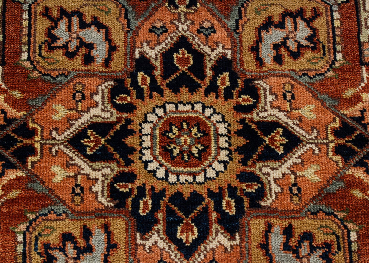 4x6 Ivory and Rust Anatolian Persian Rug