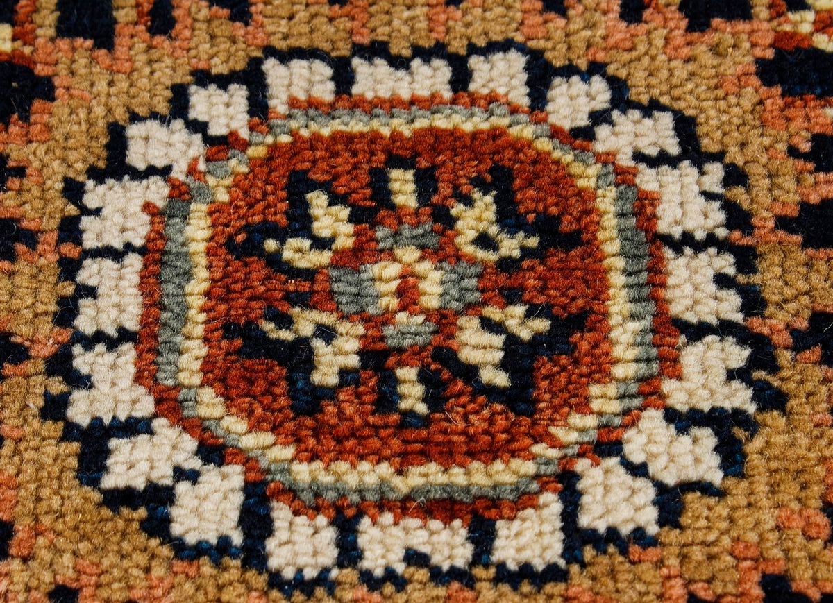 4x6 Ivory and Rust Anatolian Persian Rug