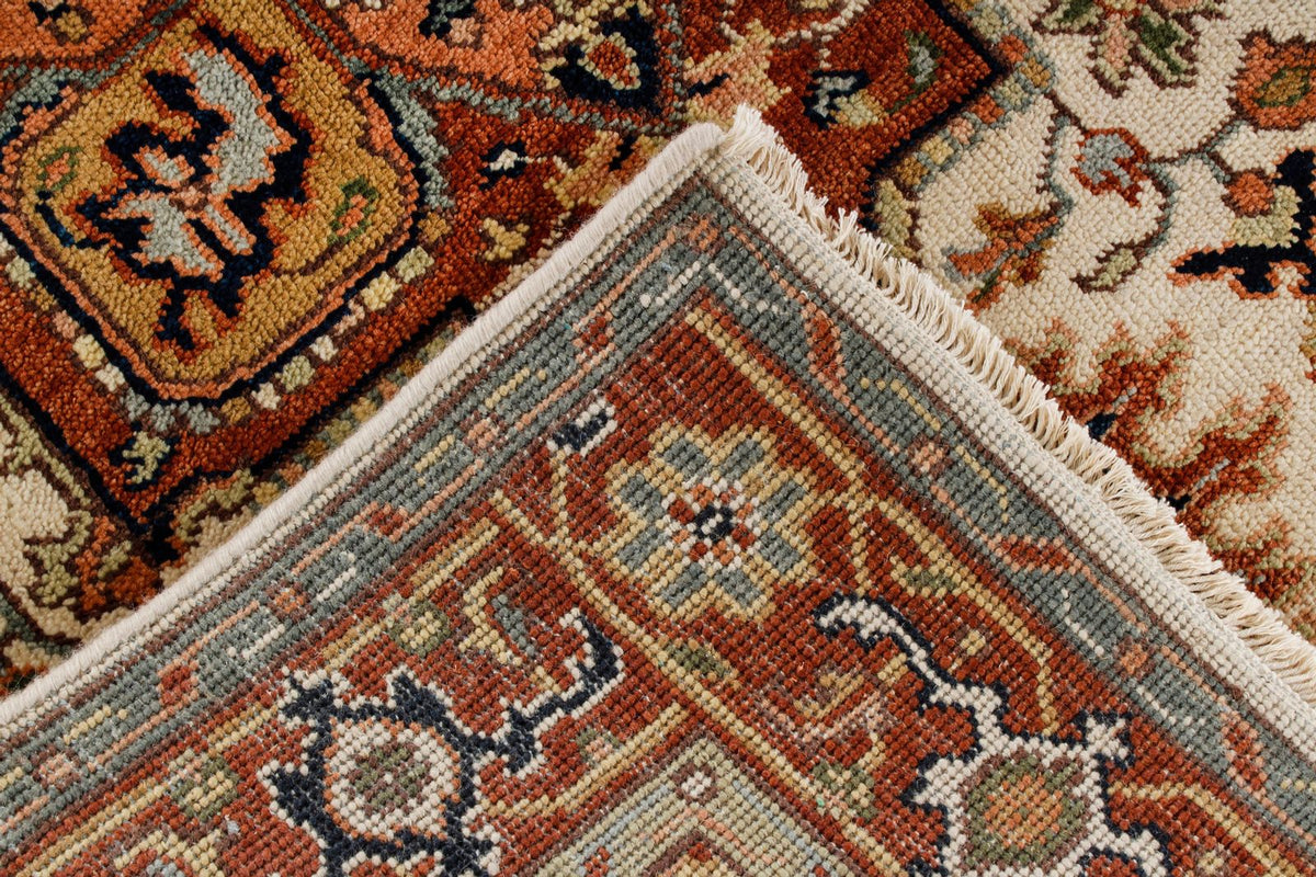 4x6 Ivory and Rust Anatolian Persian Rug