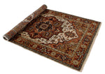 4x6 Ivory and Rust Anatolian Persian Rug