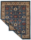 9x12 Blue and Ivory Anatolian Traditional Rug