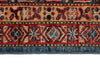 9x12 Blue and Ivory Kazak Tribal Rug