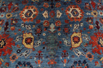 9x12 Blue and Navy Traditional Rug