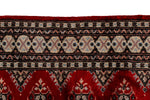 3x5 Red and Ivory Turkish Tribal Rug