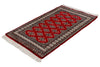 3x5 Red and Ivory Turkish Tribal Rug