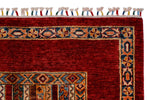 8x10 Multicolor and Red Turkish Tribal Rug