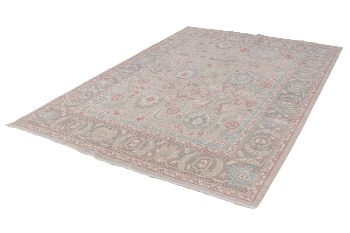 6x10 Blue and Beige Turkish Traditional Rug