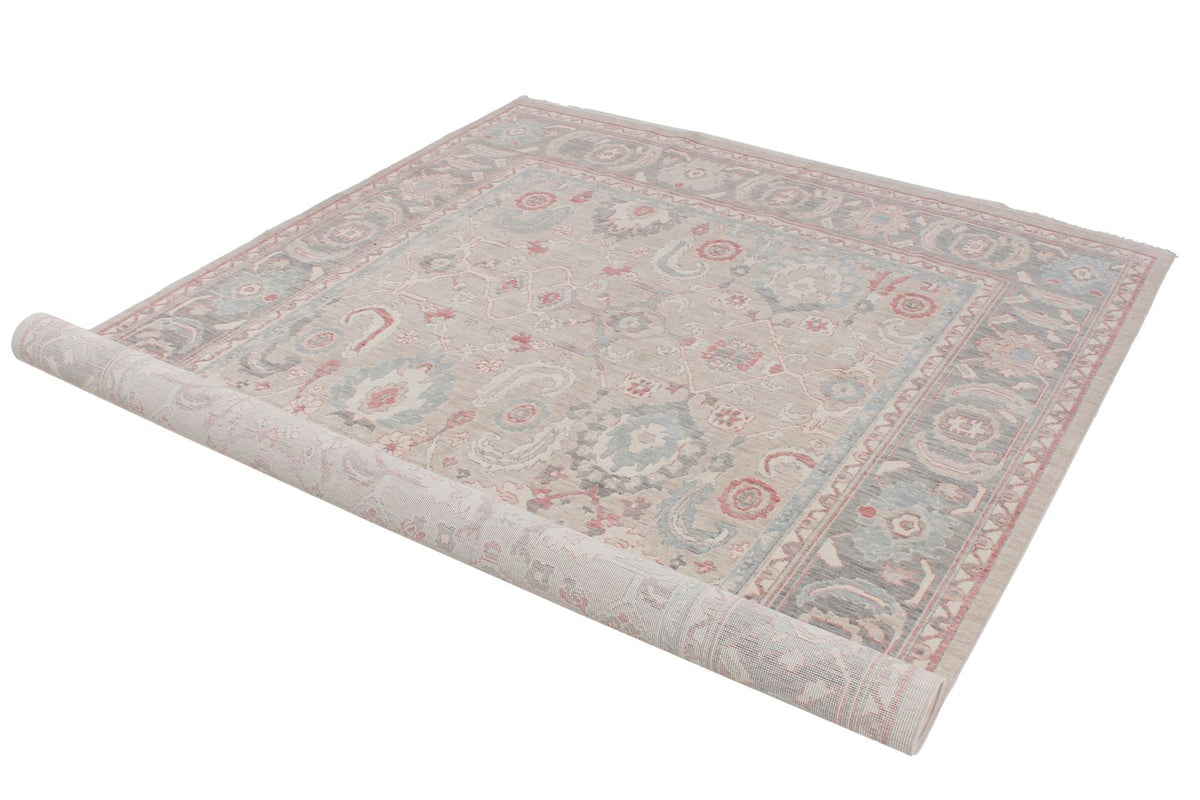 6x10 Blue and Beige Turkish Traditional Rug