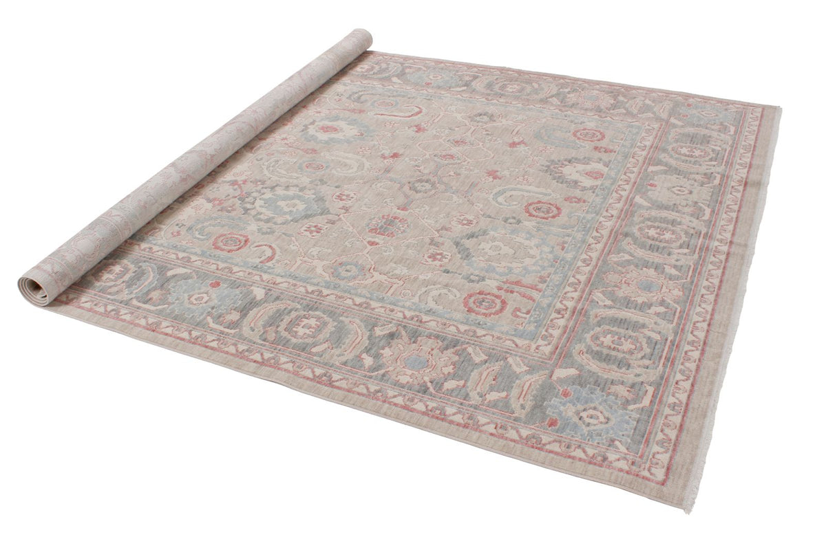 6x10 Blue and Beige Turkish Traditional Rug