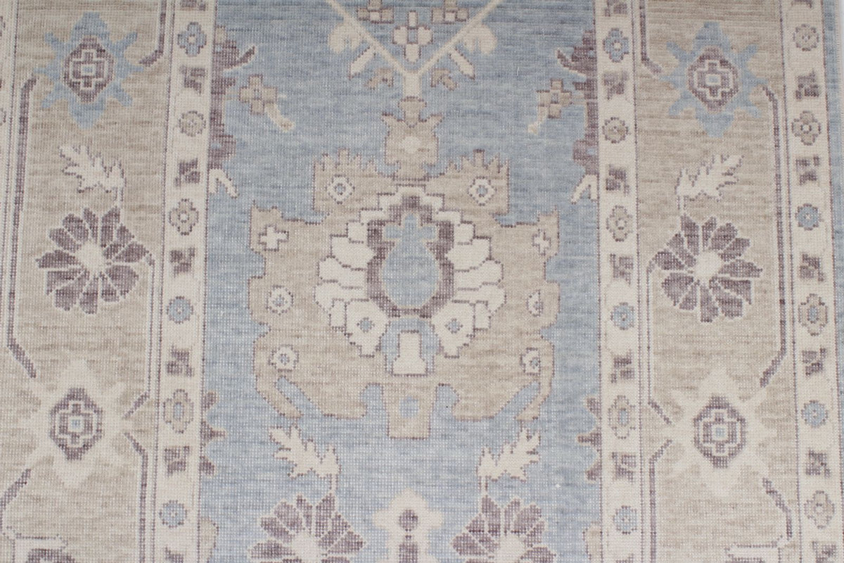 3x10 Blue and Beige Turkish Traditional Runner